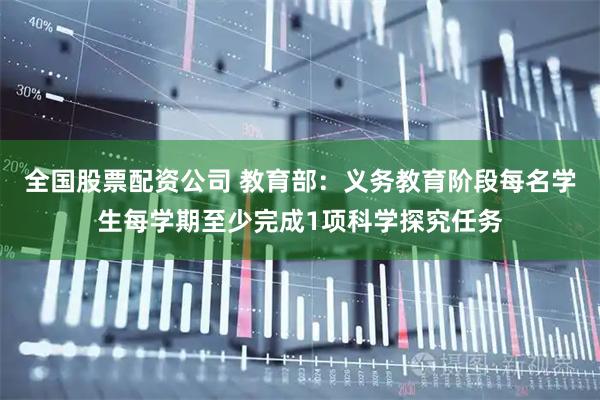 全国股票配资公司 教育部:义务教育阶段每名学生每学期至少完成1项科学探究任务